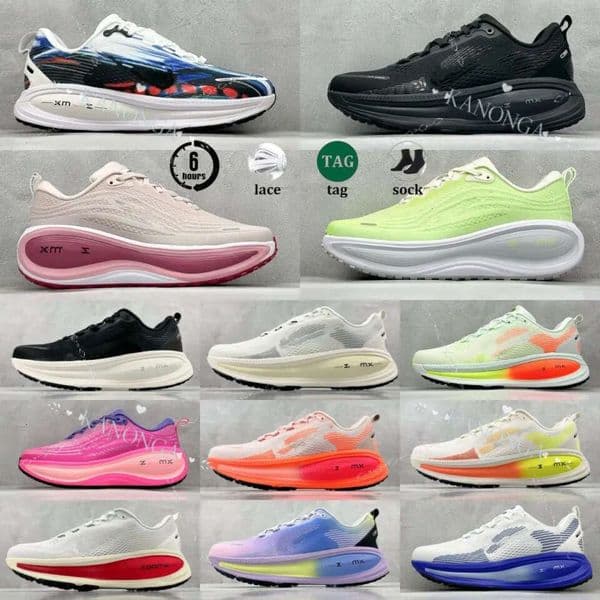Designer 2025 Men Women Sneakers Vomero 18 Anthracite Shadow Grey Cream Pink Triple Black White Outdoor Sports Trainers Running Shoes 5A+ Size 36-46