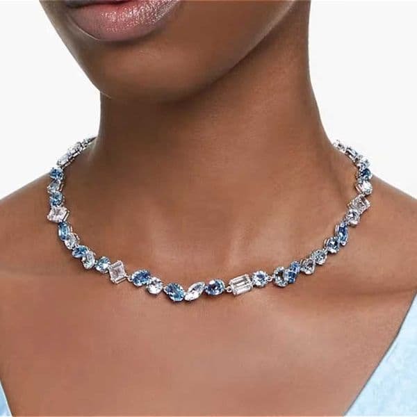 YEEVAA Candy Colorful Imitation Crystal Dopamine Unique Design Choker Necklace Earrings Jewelry for Women Bridal Gift S2634