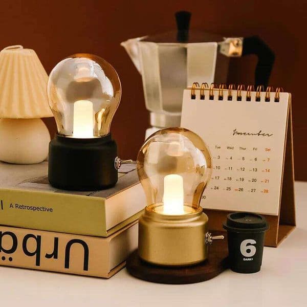 Creative led retro night USB rechargeable bedside bedroom Mini dormitory table bulb atmosphere light 26L0304