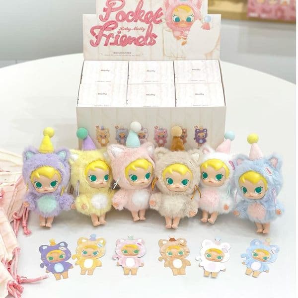 Baby Molly Pocket Friends Series Blind Box Vinyl Doll Pendant Desktop Toy Guess Bag Room Decoration Girls Gift