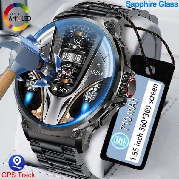 710mAh BT Call Smart Watch Sports Fitness Watches 1.85"HD Health Monitor Waterproof Smartwatch Men For Holiday Gifts 26H0304