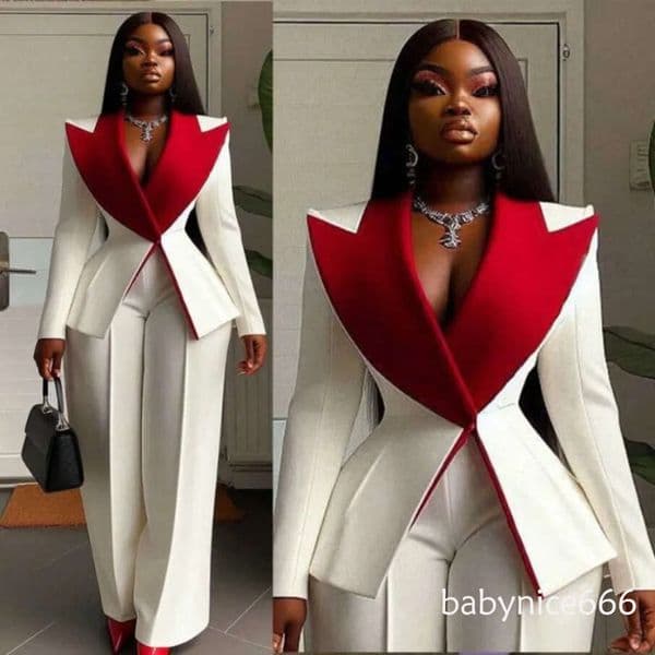 Plus Size Women Blazer Dress Peaked Lapel Ladies Formal Wear Prom Birthday Party Customized Jacket Outfits 2 Pieces BS0174