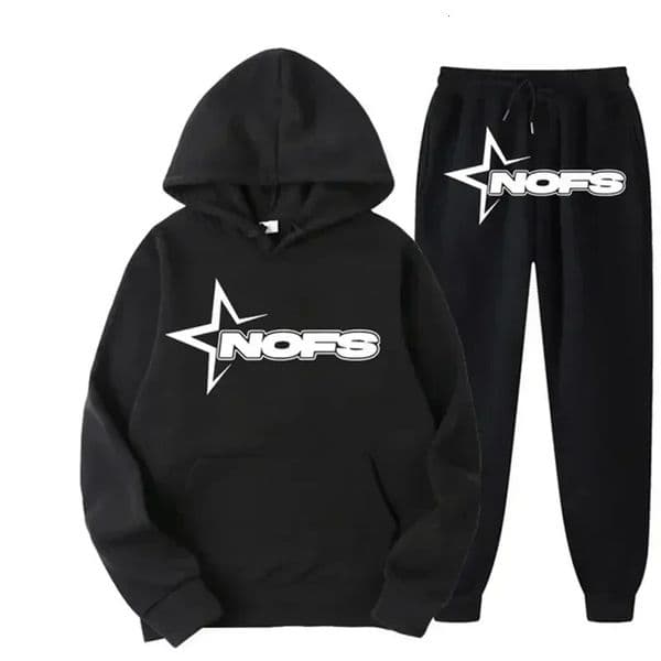 men and women of the same fashion trend hoodie casual two-piece suit jacket pants fashion printing size S-3XL 260304