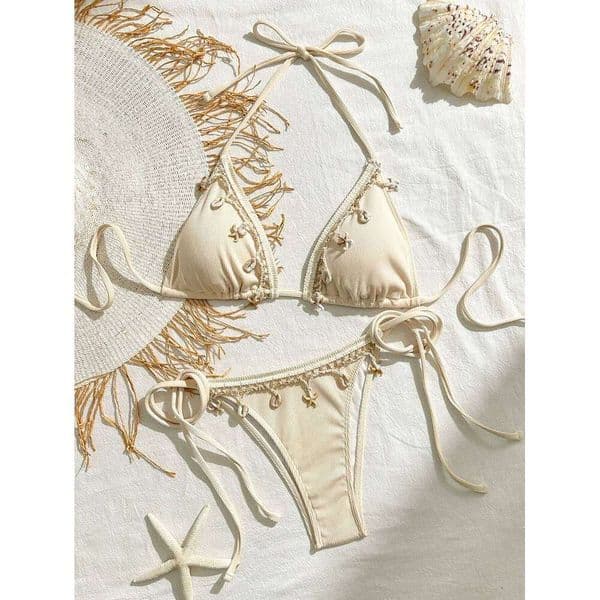 Peachtan thong push up beach swimwear 2 piece swimsuit 2024 bikini bathing suit summer women beachwear Y260303
