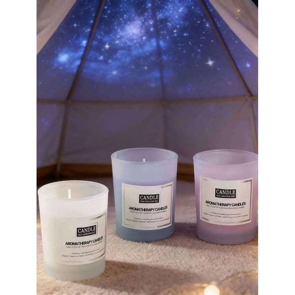 Coloured frosted glass scented candle, creative home fragrance gift, smokeless candle decoration W260304