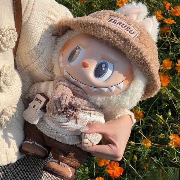 38cm The Monsters Dress Be Latte Vinyl Plush Doll Collectible Figure Gift Collection Decoration Cute Doll