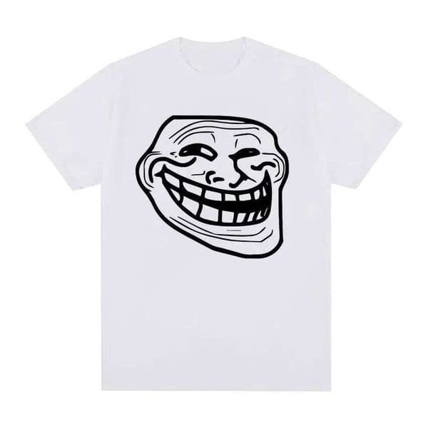 Troll Face Memes Angry Man Problem Funny Meme T Shirts Men's Retro Fashion harajuku Cotton Short Sleeve T-shirt Streetwear H260304