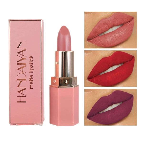 HANDAIYAN Moisturizing Long-Lasting Matte Lipstick 6-Color Non-Stick Cup Show Temperament Sexy Nude Makeup Lipsticks Cosmetics H260303
