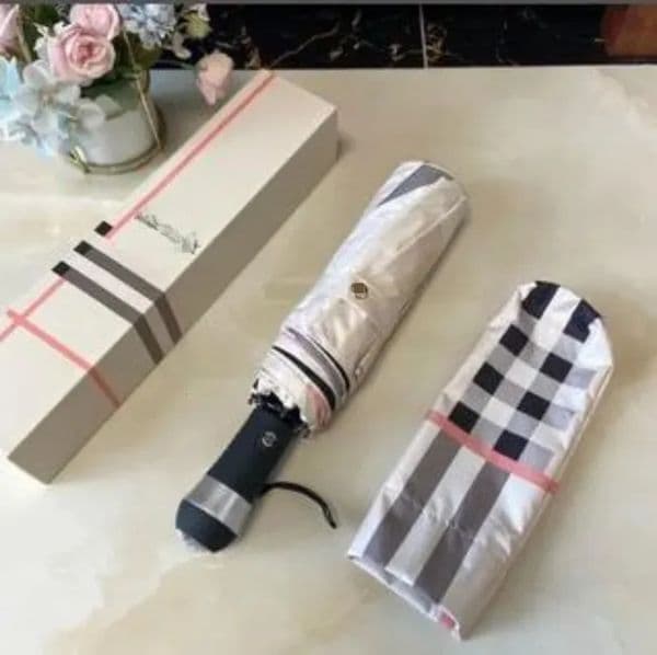 Designer Umbrella Designer Umbrella All-Match With Plaid Printing Suitable To Sun Luxury Rain Days luxury High Quality Folding Umbrellas Gift Ideas Sun thumbnail 2