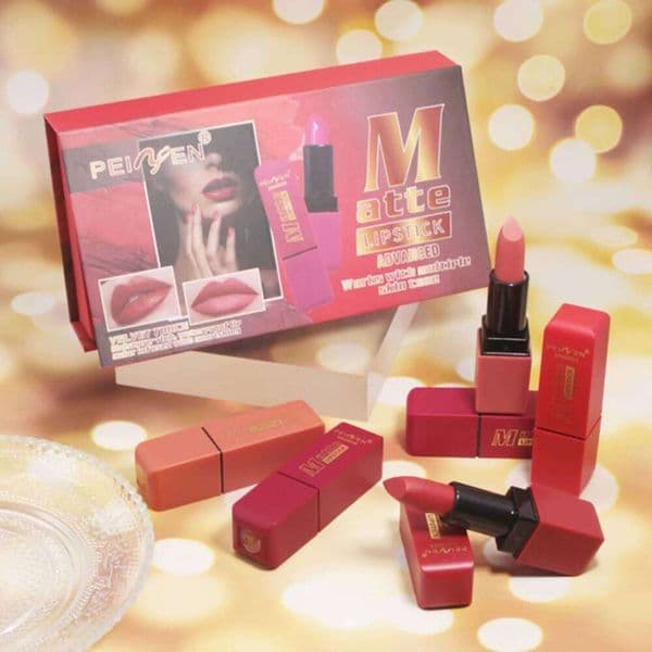 Matte Set 6 Colors, Multi-Finish, Long Lasting Moisturizing and Waterproof Non-Stick Cup Lipstick for Festival Gift H260303