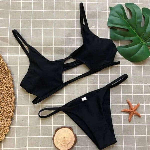 2026 Hollow Bikini Set Pad Beach Swimwear Women Swimsuit Maio Biquinis Tankini Femme Badpak Dames Mujer Banador Trikini Y260303