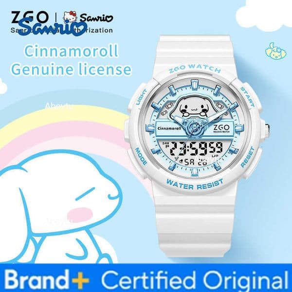Sanrio Cinnamoroll Electronic Watch for Schoolgirl Middle and High School Students Girls Waterproof Wristwatch Gift 863 H260304