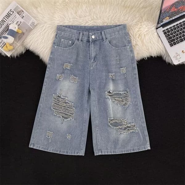 Jeans For Women Summer Designer Pants Thin Style Slimming Versatile Plus Size High-waisted Loose Straight Wide-leg Pants