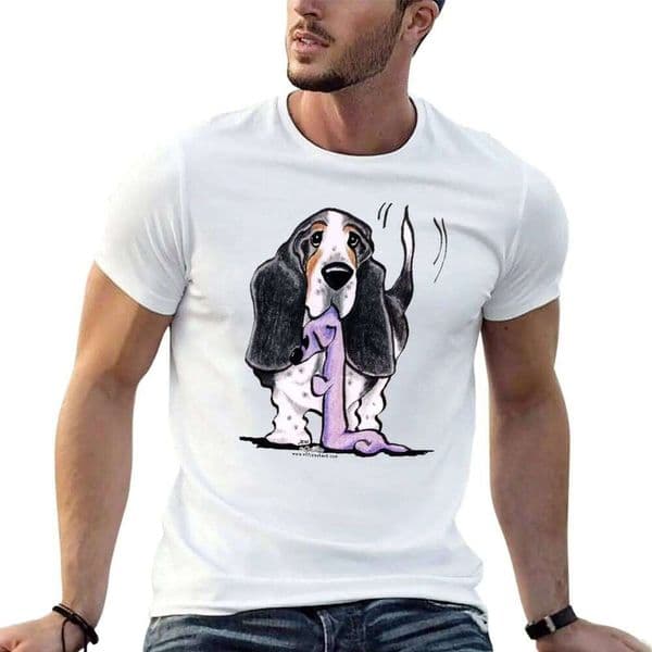 tees cotton Black/Tan shirt graphic Hound T-Shirt shirts man t men for 100% Basset Play Lets H260304