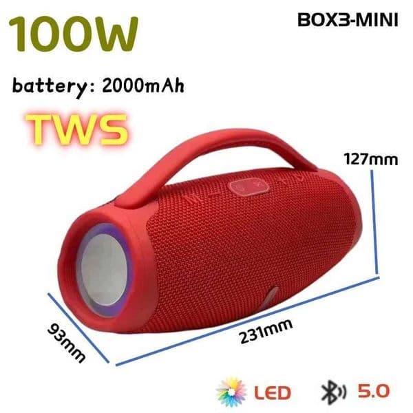 BOOMS BOX3 Altavoz Bluetooth Portable Wireless Subwoofer Outdoor Waterproof Sound System Music Center with Audience Speakers TWS T260304