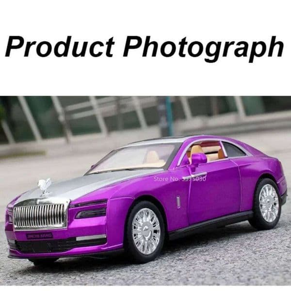 1/32 Rolls Royce Spectre Toy Car Model Alloy Diecasting with Pull Back The Hood Can Be Opened Toys Vehicle Models Birthday Gift C260305