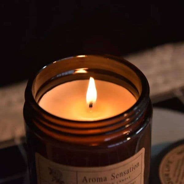 Brown Glass Cup Scented Candles Wedding Companion Gift Creative Fragrance Candle Smokeless Home Decoration m W260304 W260305