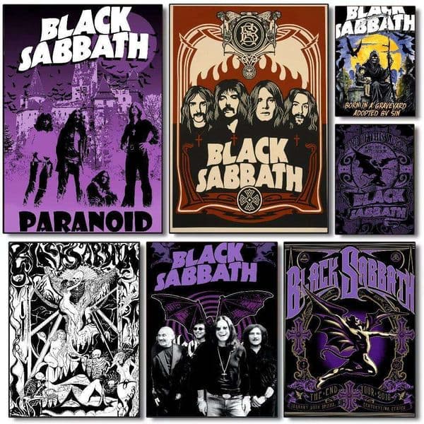 Band B-Black S-Sabbaths Poster HD art sticky wall waterproof home living room bedroom bar aesthetic decoration 26L0305