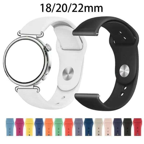20mm 22mm strap For Galaxy 7/6/5/pro/4 Classic 18mm Silicone bracelet watch GT 6-5-4-2-2e-3 pro 46mm 42MM H260304