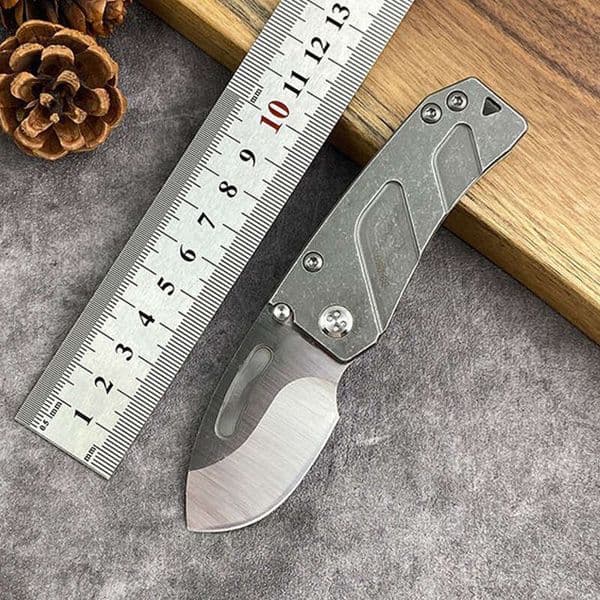Outdoor Camping Mini Pocket Small Heavy-Duty All-Steel Handle Folding Knife Sharp Portable Multi-Purpose Fruit Knife Outdoor Equipment