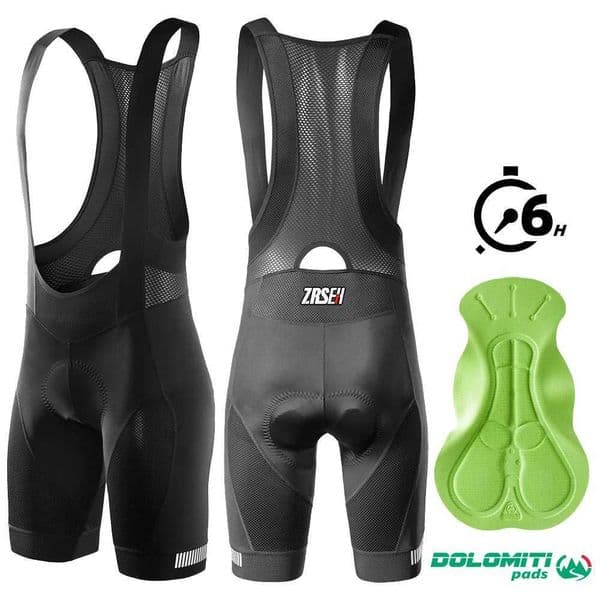 ZRSE Men Cycling Bib Shorts MTB Road Bike Outdoor Breathable Tights Clothes Italian DOLOMITI 6 Hours Padded Bicycle Clothing Z260225