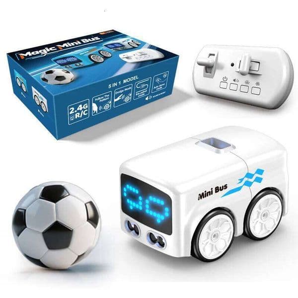 Magic RC Mini Bus Intelligent Remote Control Gesture Sensing Induction Follow Cartoon Car Smart Animation Vehicle Toys Z260304