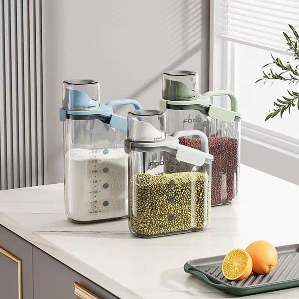 Airtight Food Storage Containers Cereal Dispenser Cereal Container Storage Box Rice Dispenser Grain Dispenser Kitchen Organizer 260305
