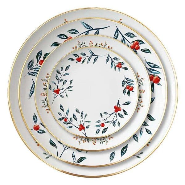 New Porcelain Tableware Creative Wreath Bone China Nordic Minimalism Home Ceramic Dish Set Hotel Decorative Plate 26W0305