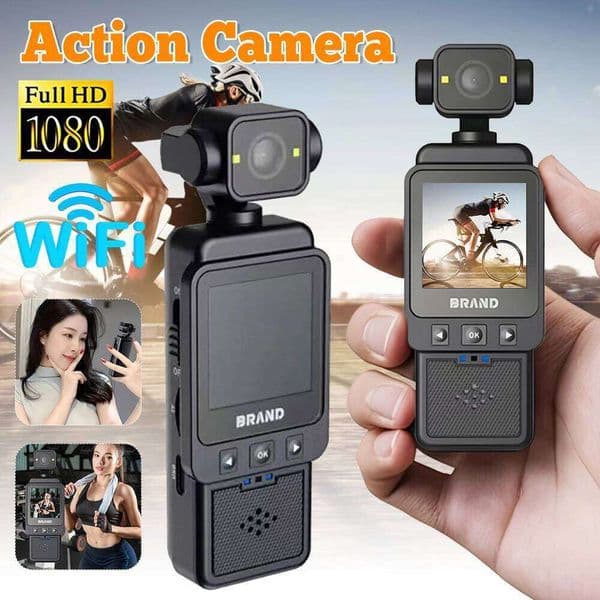 1080P WiFi Wearable Travel Bicycle Driver Recorder Mini Sports Camera Anti-Shake for Motorcycle and Vlogging 26H0305