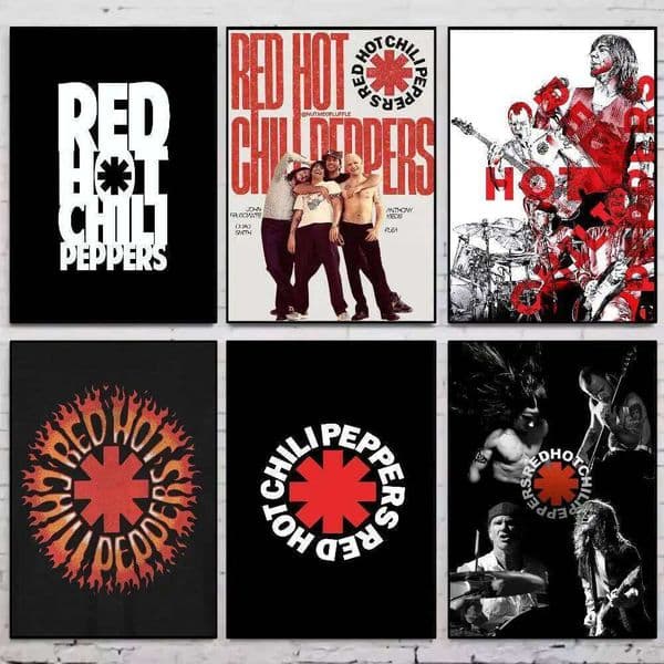 R-Red H-Hot C-Chili P-Peppers Poster Gallery Prints Self Adhesive Home Decor Decoration Wall Decals Living Room Sticker 26L0305