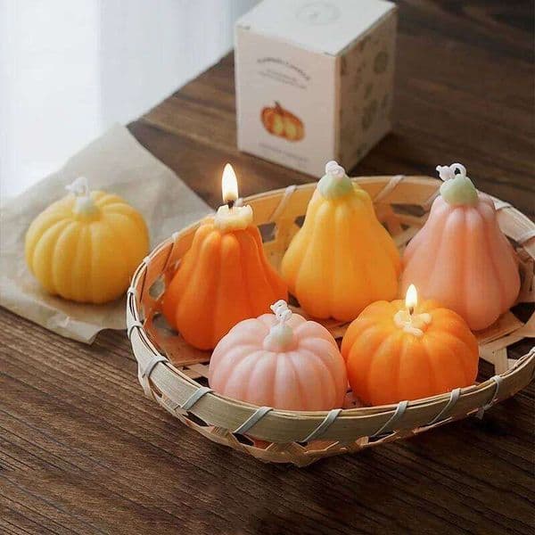 Handmade Pumpkin Candle Romantic Cute Soy Wax Aromatherapy Small Scented Relaxing Wedding Birthday Party Gift Home Decoration W260304
