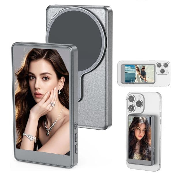 Vlog Selfie Monitor Screen for Phone Not Support iPhone 17 or Selfie Vlog Magnetic Mount for MagSafe Wireless Connection 260302