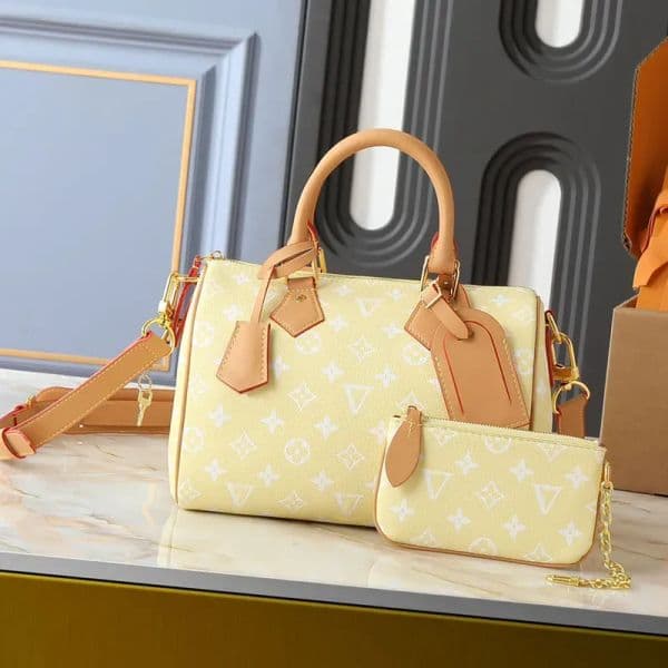 Designer Bag Genuine Leather Speedytote Shoulder Bags 25cm 30cm Womens Chains Purse Mirror Quality Pillow Bag Handbag Luxury Travel Tote Multicolor Wallet