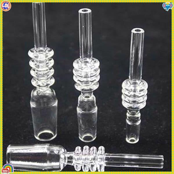Wholesale 100% Real Quartz Tip Nail Smoking Accessories 10mm 14mm 18mm Male for Mini Glass Collector Kits Straw Tube Tips