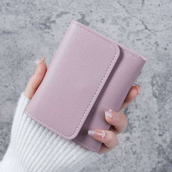 New Cute PU Leather Small Hasp Girl Credit Card Holder Coin Female Wallet Short Purse for Women C260304 thumbnail 2