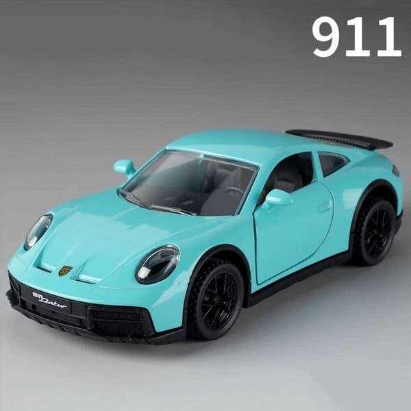 1:32 Scale Alloy 911 Toy Miniature Models Police Cars Diecasting with Light Music Pull Back Model Vehicles Boys Educational Toys C260305