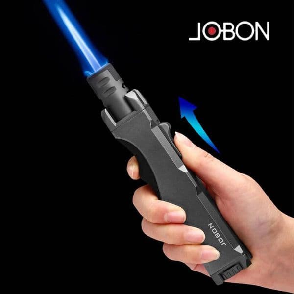JOBON Outdoor Windproof Turbine Torch Butane Kitchen BBQ Welding Lighter Toolno Gas