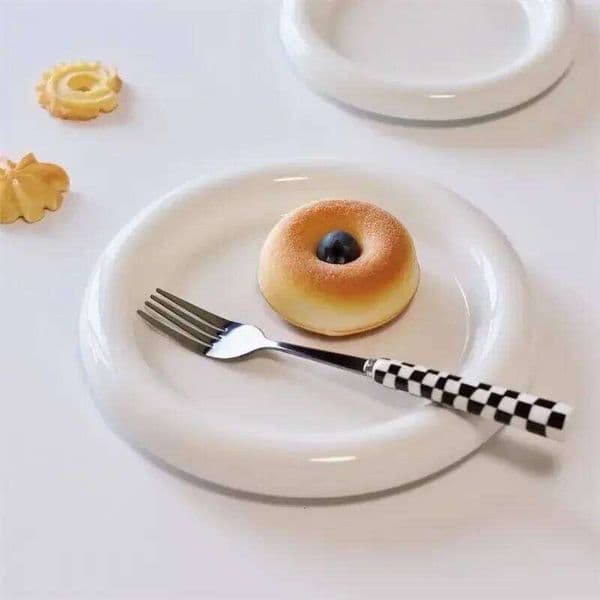 Korean ins tableware Internet celebrity chubby premium feeling breakfast plate cake cream dessert ewelry 26W0305