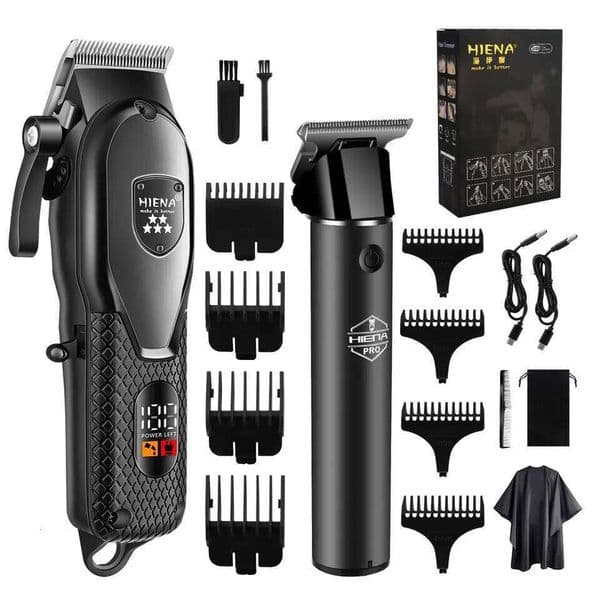 hiena Clipper Kit for Men Electric Shaver Professional Cutting Machine Hair Trimmer with LCD Digital Display 26L0305