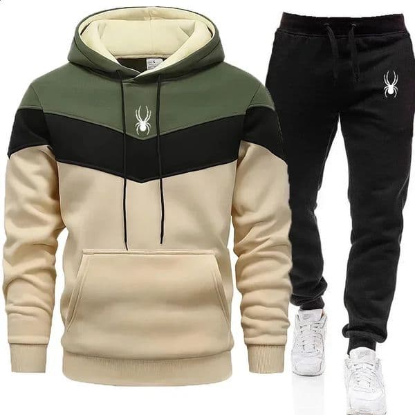 Mens Clothing Casual Sweatshirt Suit Sweatshirts for Men Daily Tricolor Hoodies High Quality 2024 Sports Tracksuit Jogging 260227