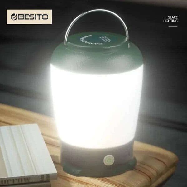 Portable Camping Lanterns Rechargeable 3 Color Dimmable Tent Light Outdoor Waterproof Flashlight Emergency Work Lamp For Fishing 26W0305