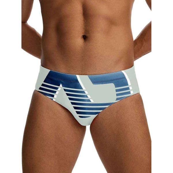 Men's pattern graphic triangle underwear, men's swimsuit, summer beach swimming shorts H260305