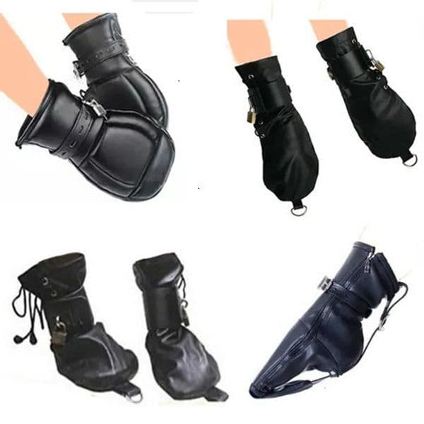 adult toys 2026 New Ensboot Booties Leather Adult Toys Dog Paw Padded Fist Mitts Socks BDSM Bondage Sex Toys Interest Gloves Fun Colors Free Shipping