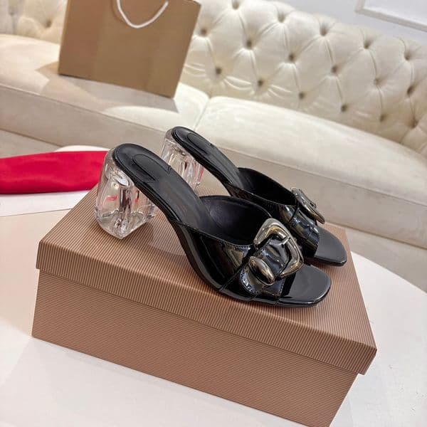 Designer Slipper Black Luxury Women Sandals Brand Slides Fashion Slippers Slide Thick Bottom Design Casual Shoes Sneakers w810 03