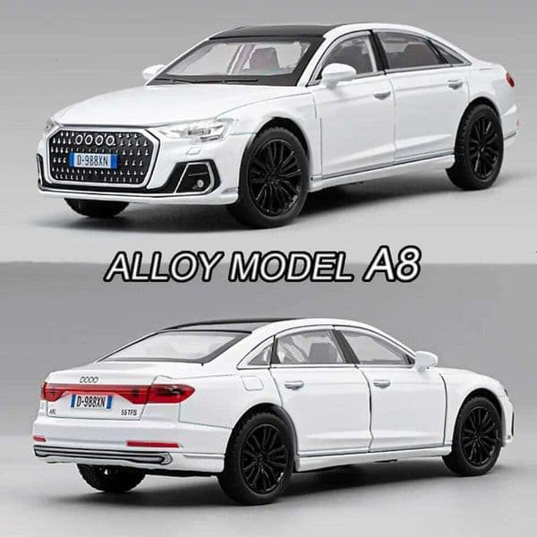 1:32 A8 RS7 Toy Alloy Diecast Car Doors Opened with Sound Light Front Wheel Steering Miniature Model Perfect Birthday Gift C260305