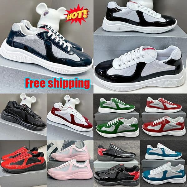 Free Shipping America Cup sneakers Designer Casual Shoes for mans womans mesh plat trainers black dark blue red pink running outdoor shoes 36-45