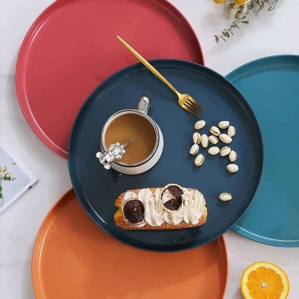 1/4/6PCS Wheat Straw Dinnerware Eco-friendly Safety Plates Cups Bowels Home Party Tableware Set Outdoor Camp Candy Colours 26W0305