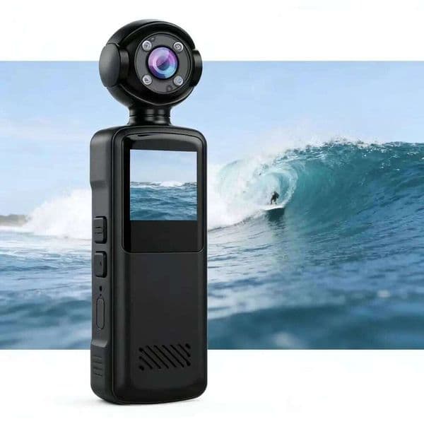1080P HD Action Handheld Clip-on Compact Portable Pocket Camera Night Vision Anti-Shake for Outdoor Sports & Cycling 26H0305