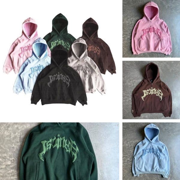 High quality Men's Hoodies American Retro Zipper Hoodie Gothic Letter Star Print Hoodie Trendy Men's Casual Outer c0 06