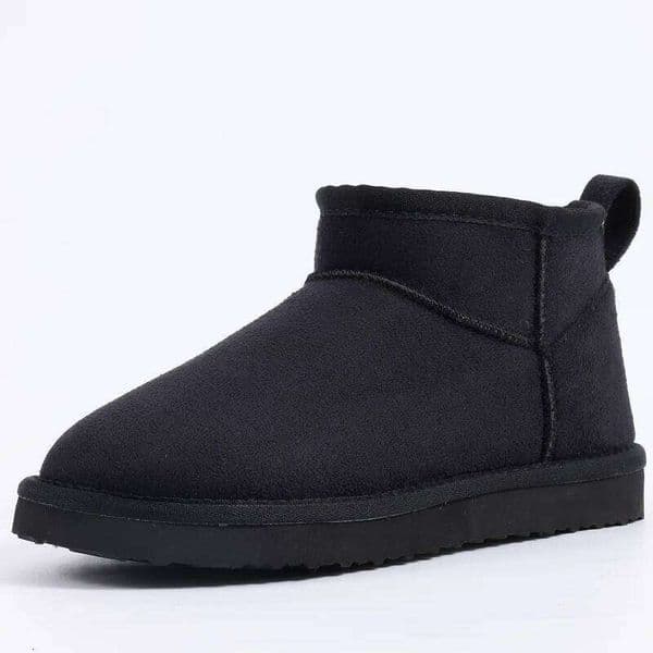 Smile New Women's Snow Winter Simple Casual Solid Color Cotton Low-cut Thin Sole Thermal Shoes Gift Boots for Ladies